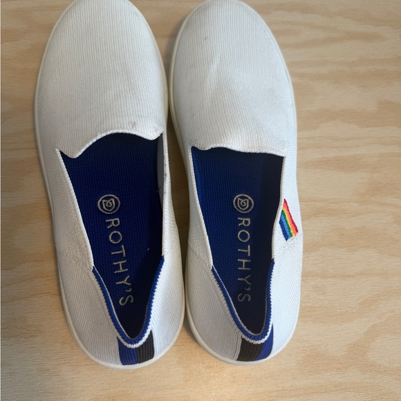 Rothy's Retired and rare “Unicorn” Pride rainbow Slip on sneakers - Picture 10 of 11